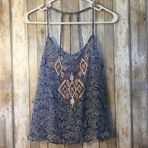 E hanger M Sheer Floral Crop Top
